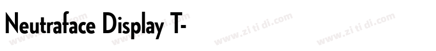 Neutraface Display T字体转换